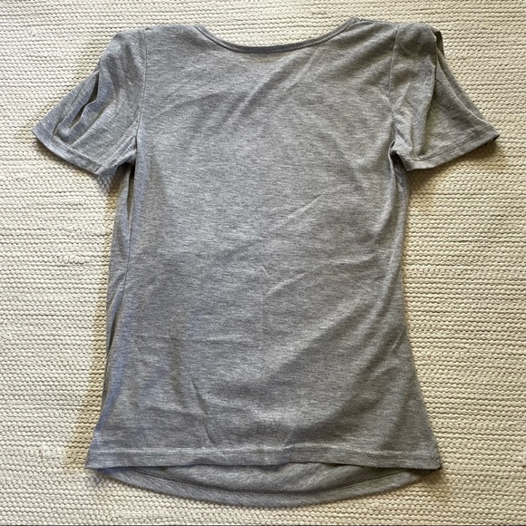 Spicy Holic Gray Shoulder Padded T-Shirt Size S - Picture 5 of 8